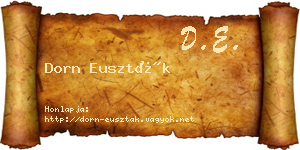 Dorn Euszták névjegykártya